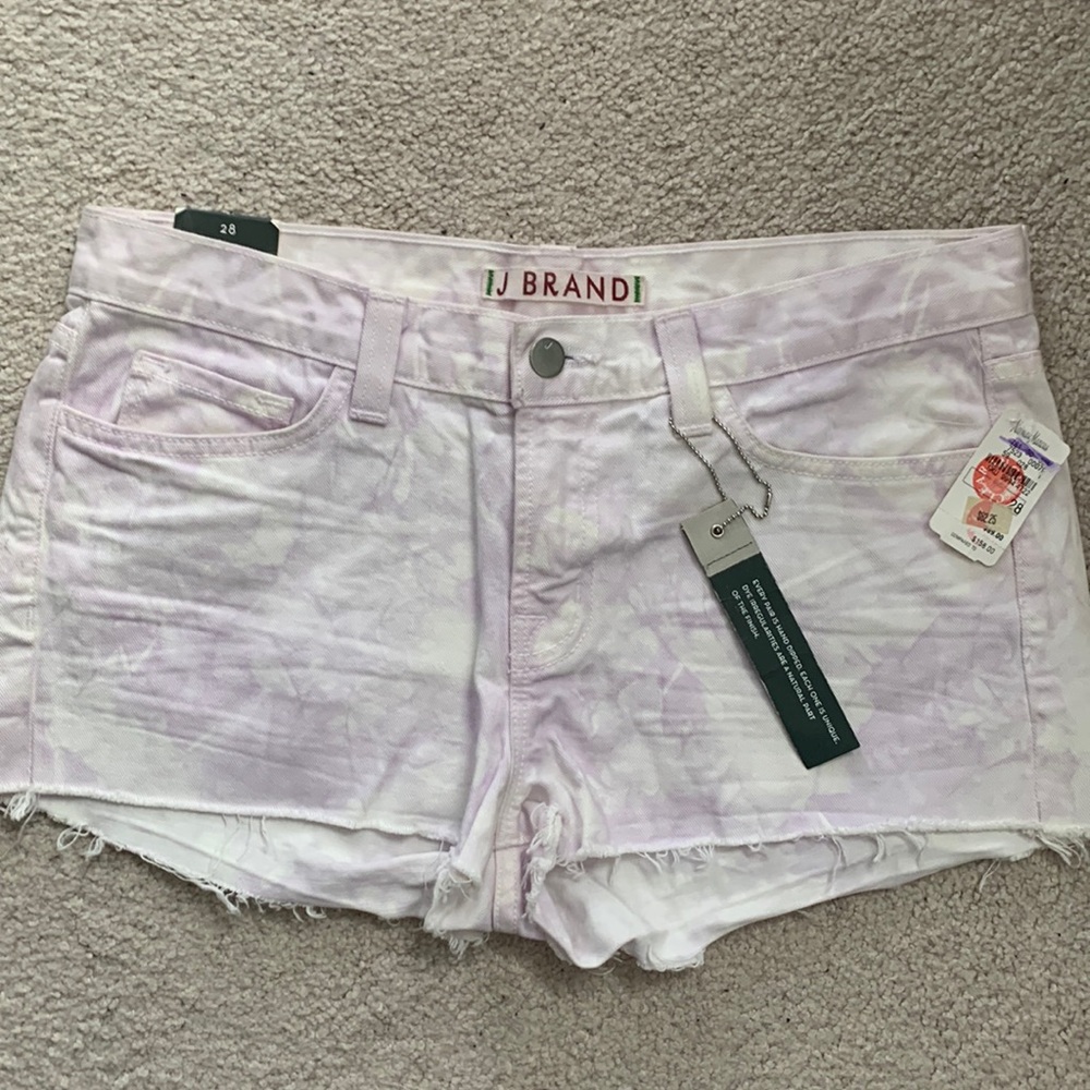 New J brand light tie-dye cutoff shorts sz 28